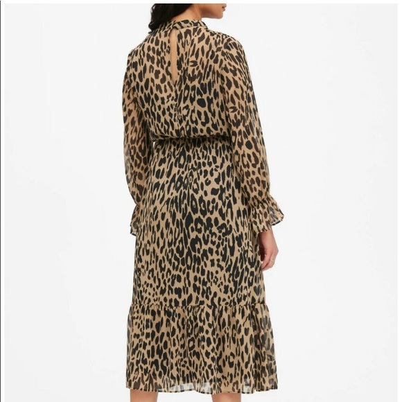 Banana Republic Sheer Leopard Midi Dress - Picture 4 of 5